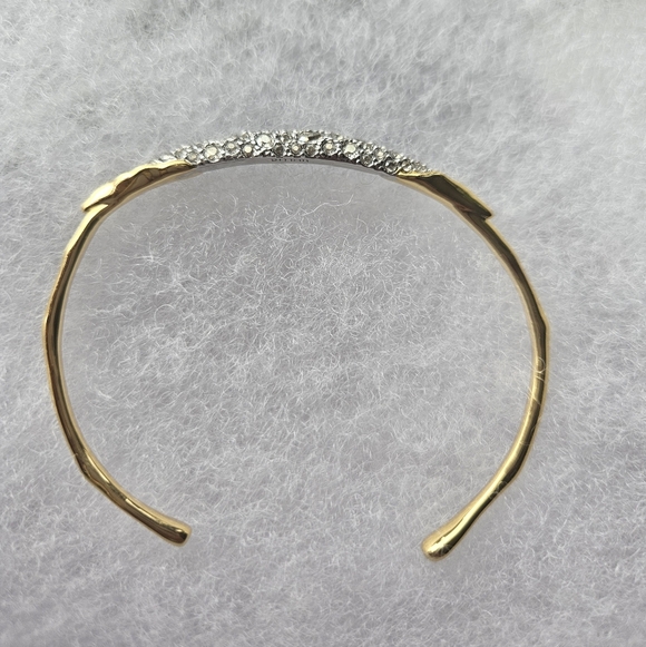 NWOT Alexis BittarCrystal Encrusted Solanles Cuff Bracelet - Picture 2 of 12